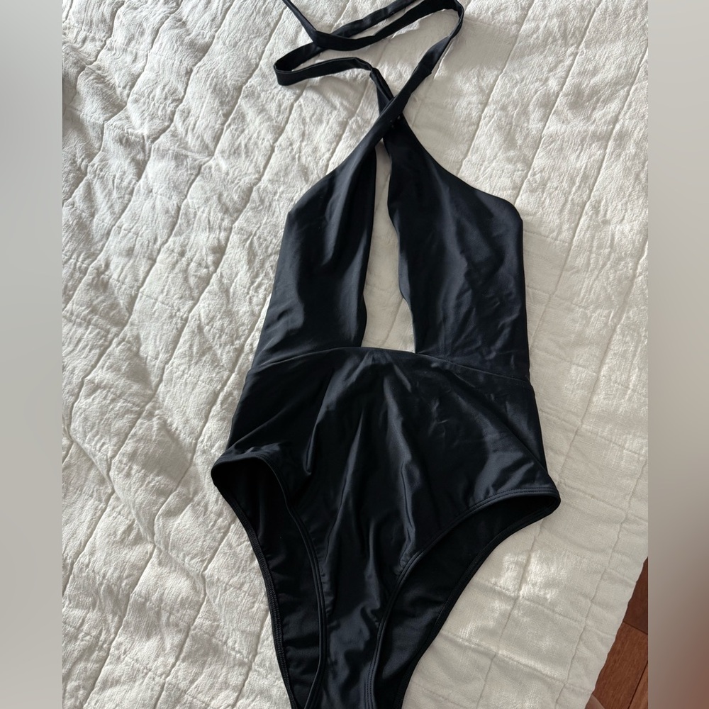 Abercrombie and Fitch Key Hole Halter One-Piece Swimsuit
